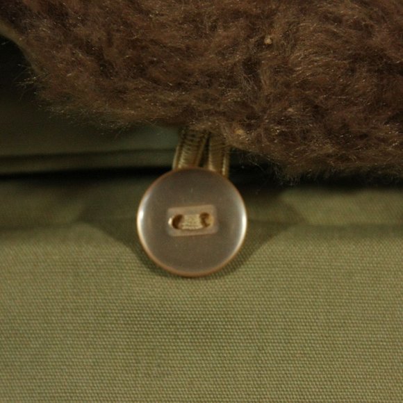 Vintage Robert Lewis Idea Faux Fur Collar Hooded Men's Tan Trench Storm Coat 46 - Picture 9 of 9